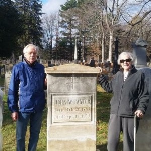 Ed and Ellie - funded the restoration of the John W Taylor family gravestones